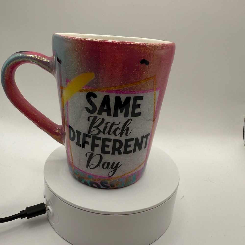 Same Biotch Different Day Leopard Print Coffee Mug
